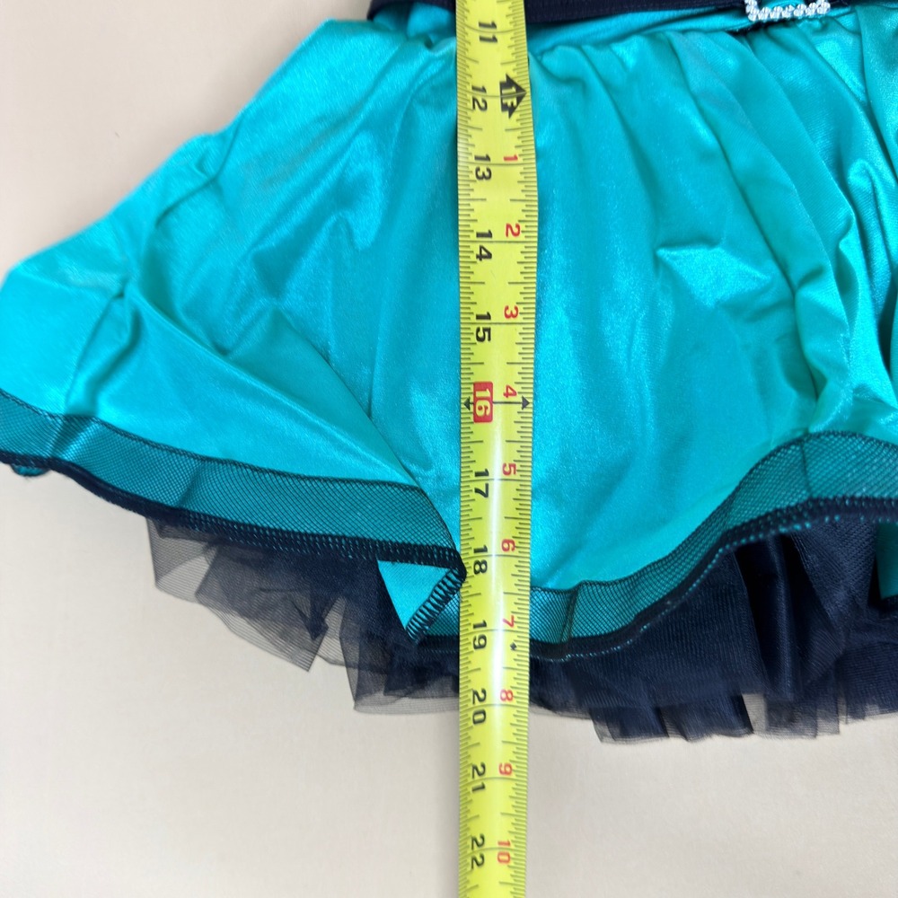Weissman Teal Sequin Lace Dance Costume IC 7/8 + Headpiece‎ - Picture 7 of 10
